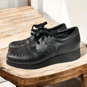 Drew Bounce II Orthopedic Black Leather Lace-Up Shoes Vibram Sole Size 8